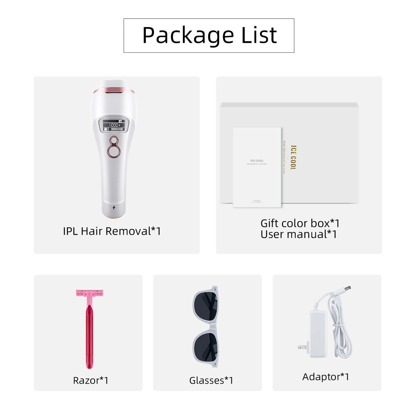 Medical grade cold and painless laser hair removal equipment