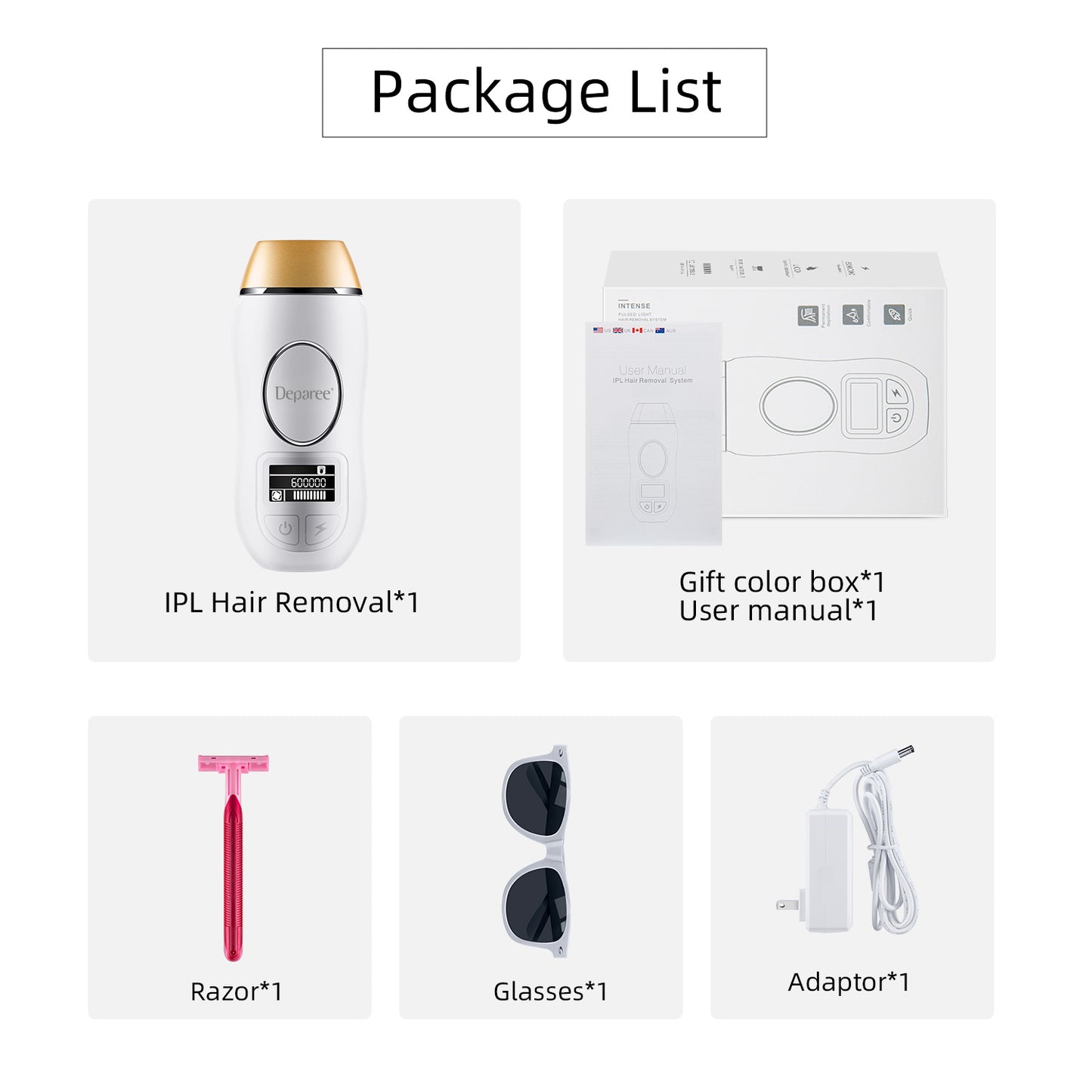 Fast flash hair removal equipment