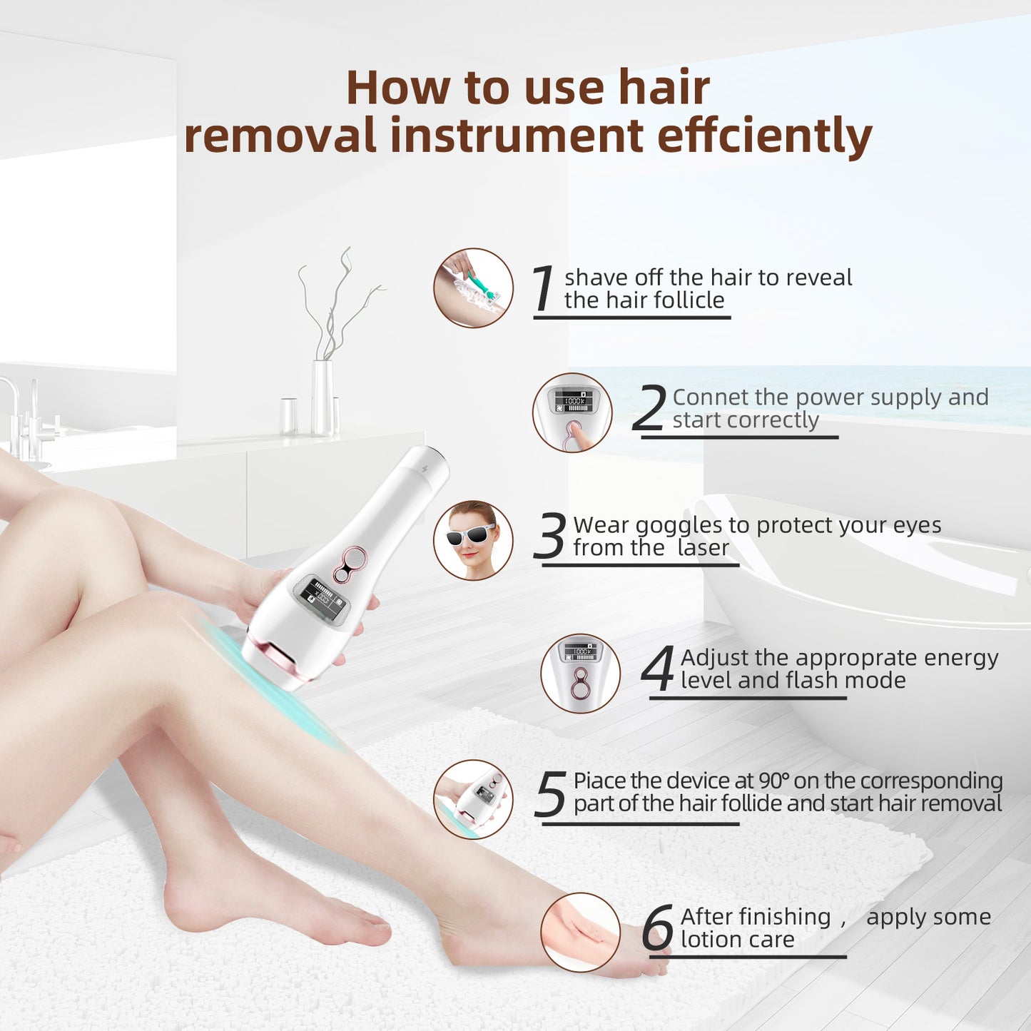 Medical grade cold and painless laser hair removal equipment
