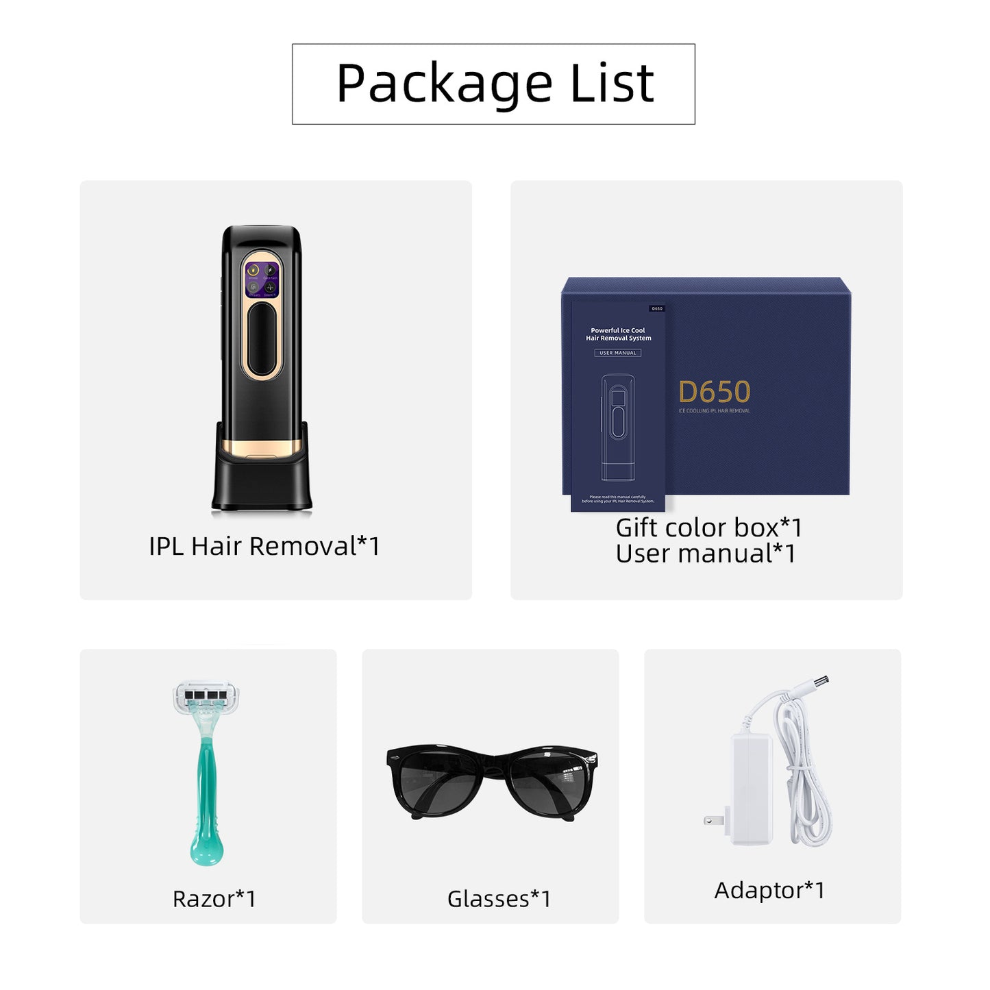 Hair with 28J Large Energy IPL Hair Removal Device